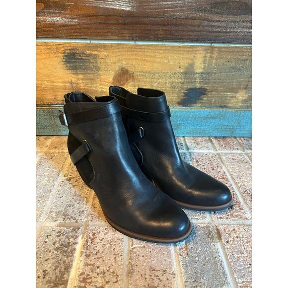 Korks Black Reynosa Stacked Heel Ankle‎ Bootie 7.5 - Picture 3 of 13